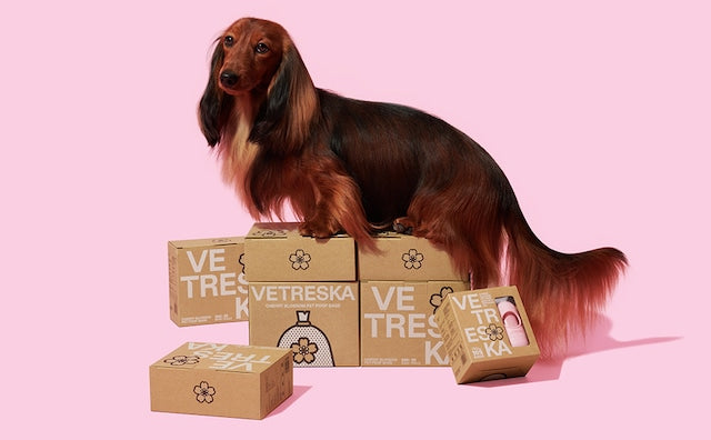 VETRESKA CHERRY BLOSSOM PET POOP BAGS SET