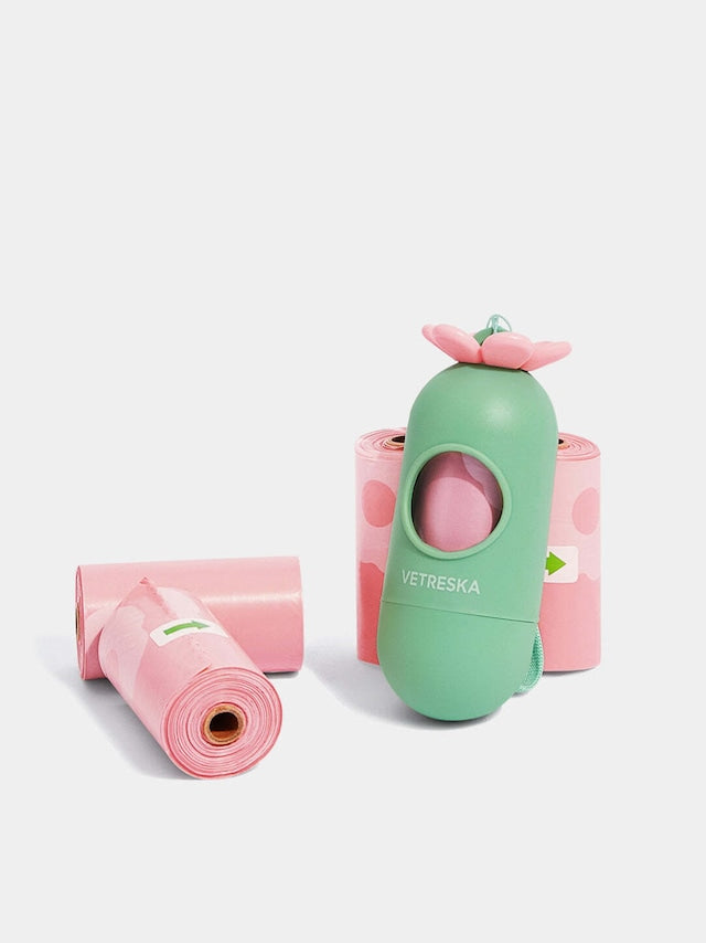 VETRESKA FLORA PET POOP BAGS SET