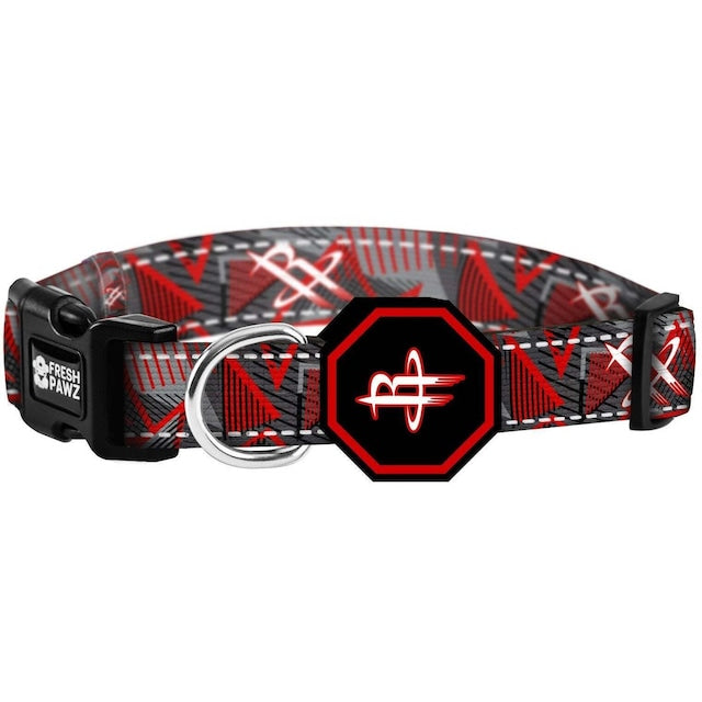 NBA Licensed HOUSTON ROCKETS X FRESH PAWZ Dog Collar