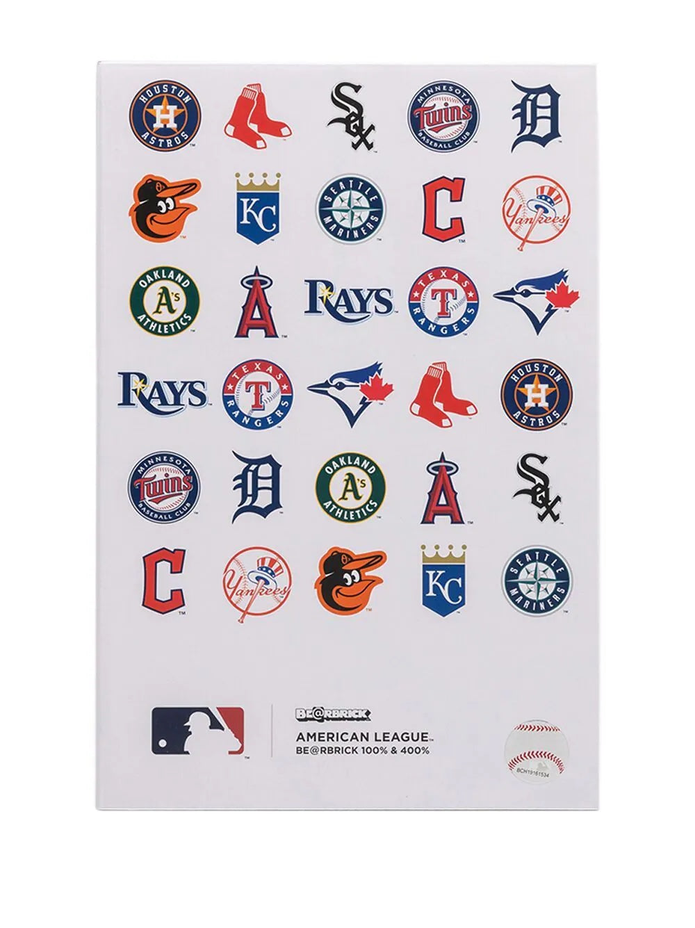 Limited Edition BE@RBRICK Bearbrick MLB American League