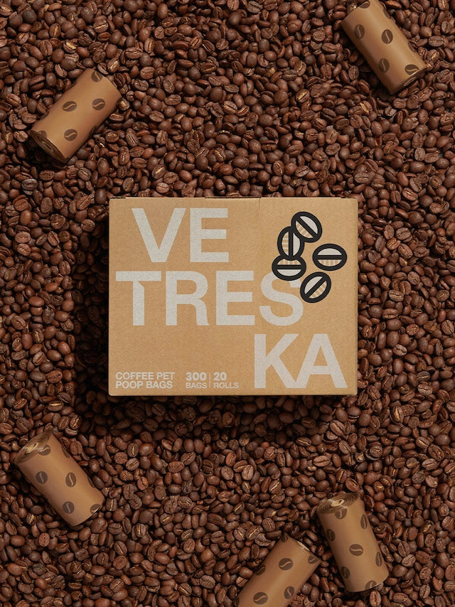 VETRESKA COFFEE PET POOP BAGS 20 ROLLS