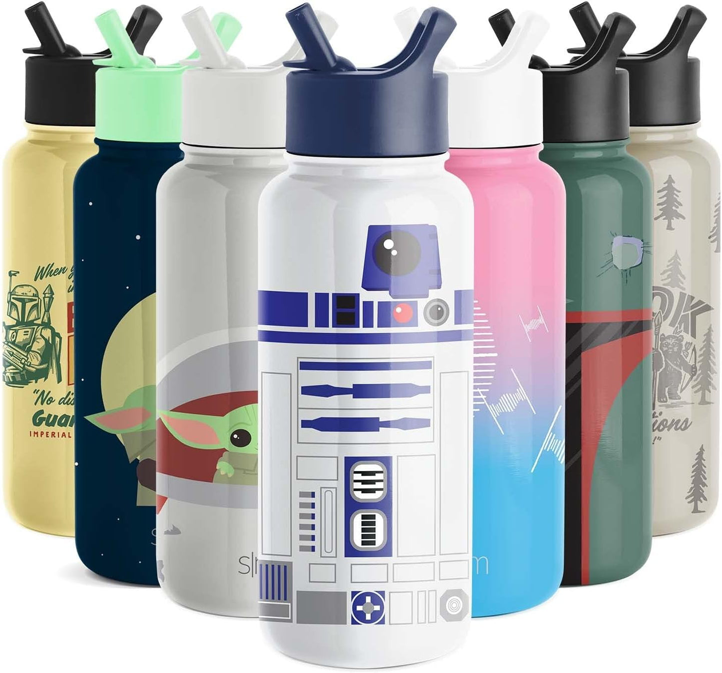 DC Comics&Marvel Simple Modern Summit Water Bottle with Straw Lid- 32oz