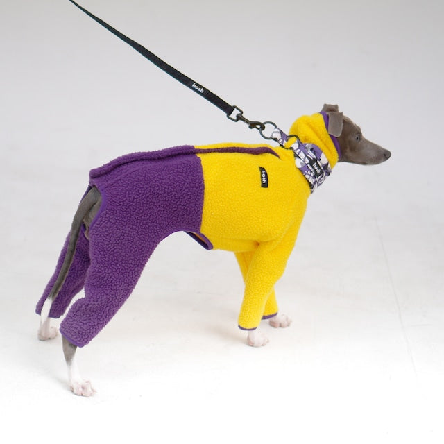 hosh Mars Half Fleece Jumper Yellow/Purple