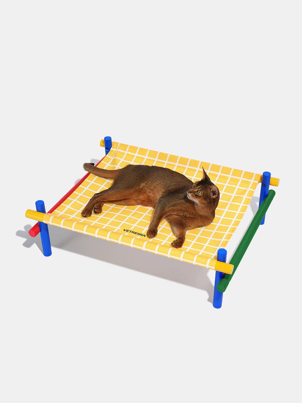 VETRESKA CHROMA ELEVATED PET BED -YELLOW