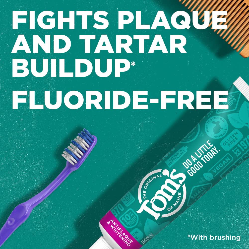 TOM'S OF MAINE FLUORIDE-FREE ANTIPLAQUE & WHITENING TOOTHPASTE 4.2OZ