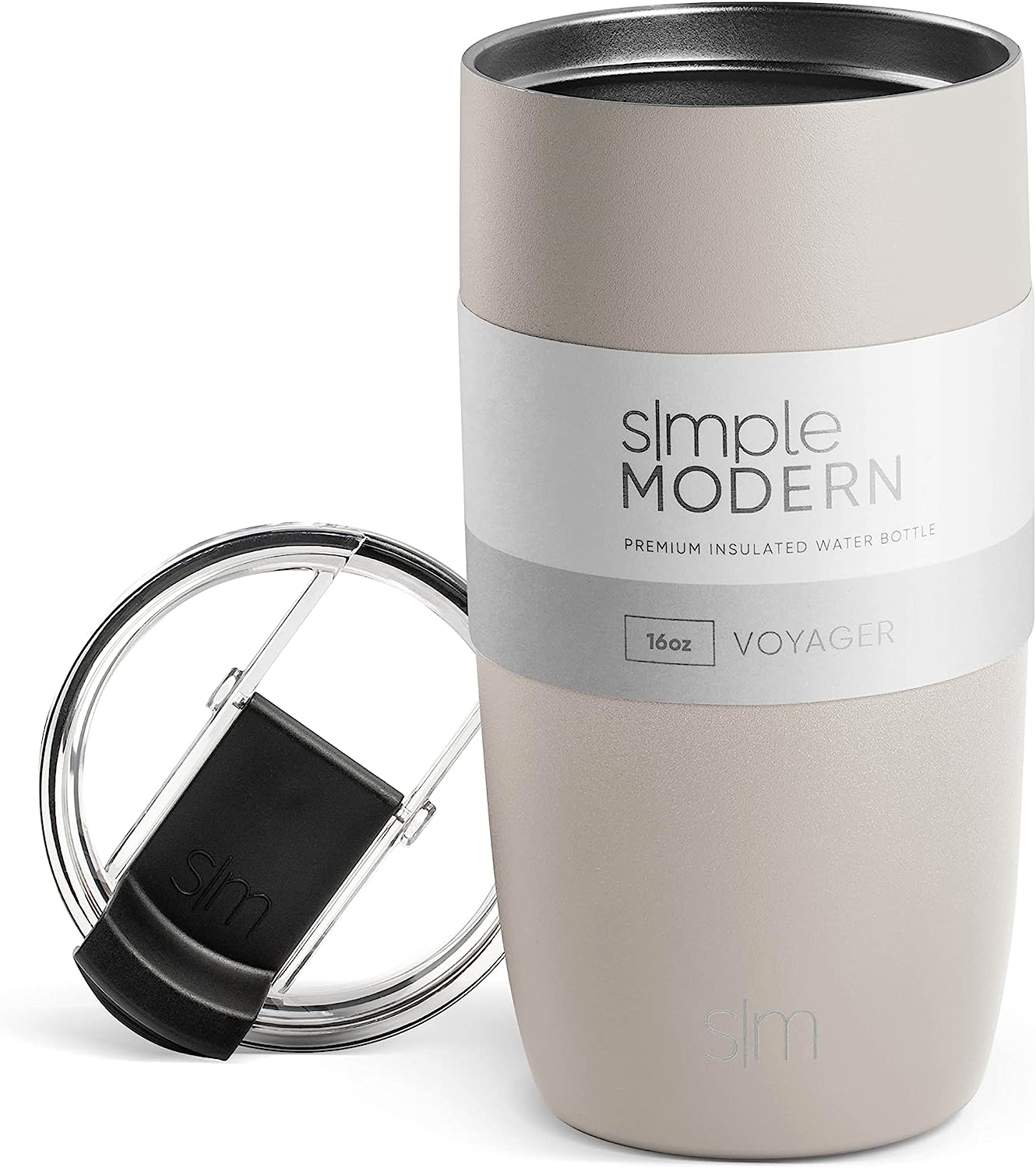 Simple Modern Voyager Travel Mug with Clear Flip Lid & Straw - 16oz