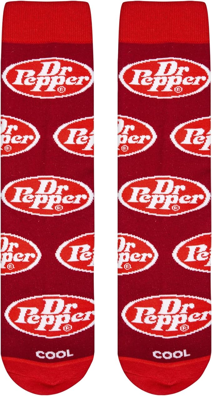 Odd Sox Dr. Pepper Fun Retro Print Socks