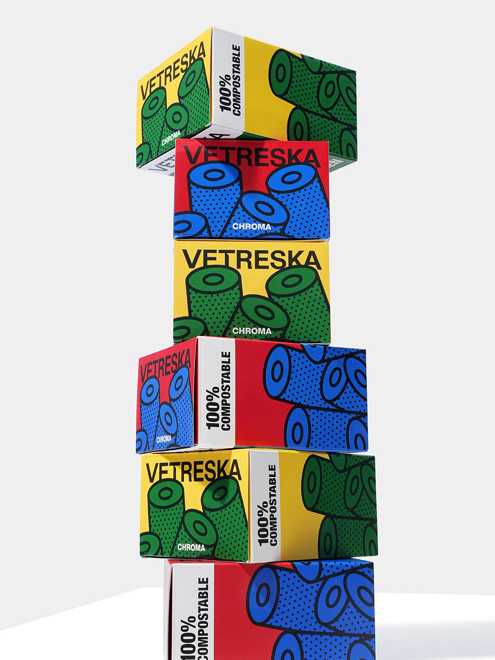 VETRESKA CHROMA PET POOP BAGS 12 ROLLS