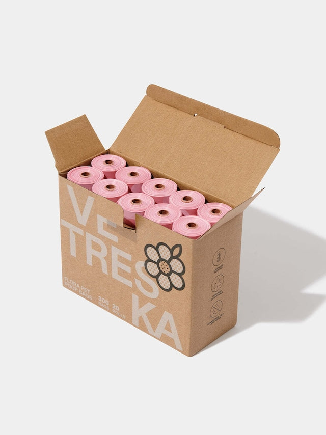 VETRESKA FLORA PET POOP BAGS 20 ROLLS