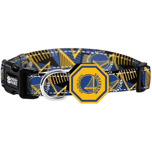 NBA Licensed GOLDEN STATE WARRIORS X FRESH PAWZ Dog Collar