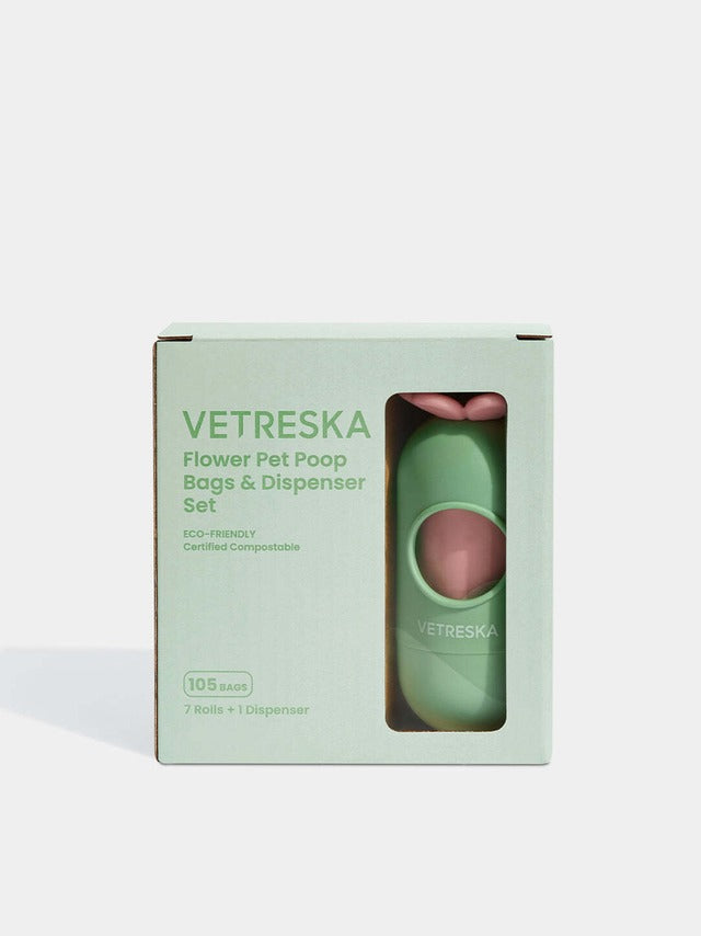 VETRESKA FLORA PET POOP BAGS SET