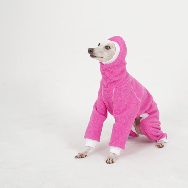 hosh Racer Fleece Romper Pink