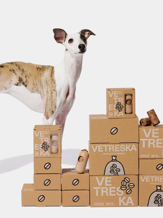 VETRESKA COFFEE PET POOP BAGS 20 ROLLS