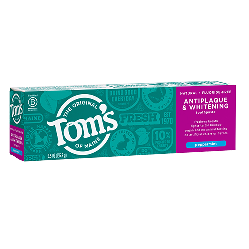 TOM'S OF MAINE FLUORIDE-FREE ANTIPLAQUE & WHITENING TOOTHPASTE 4.2OZ