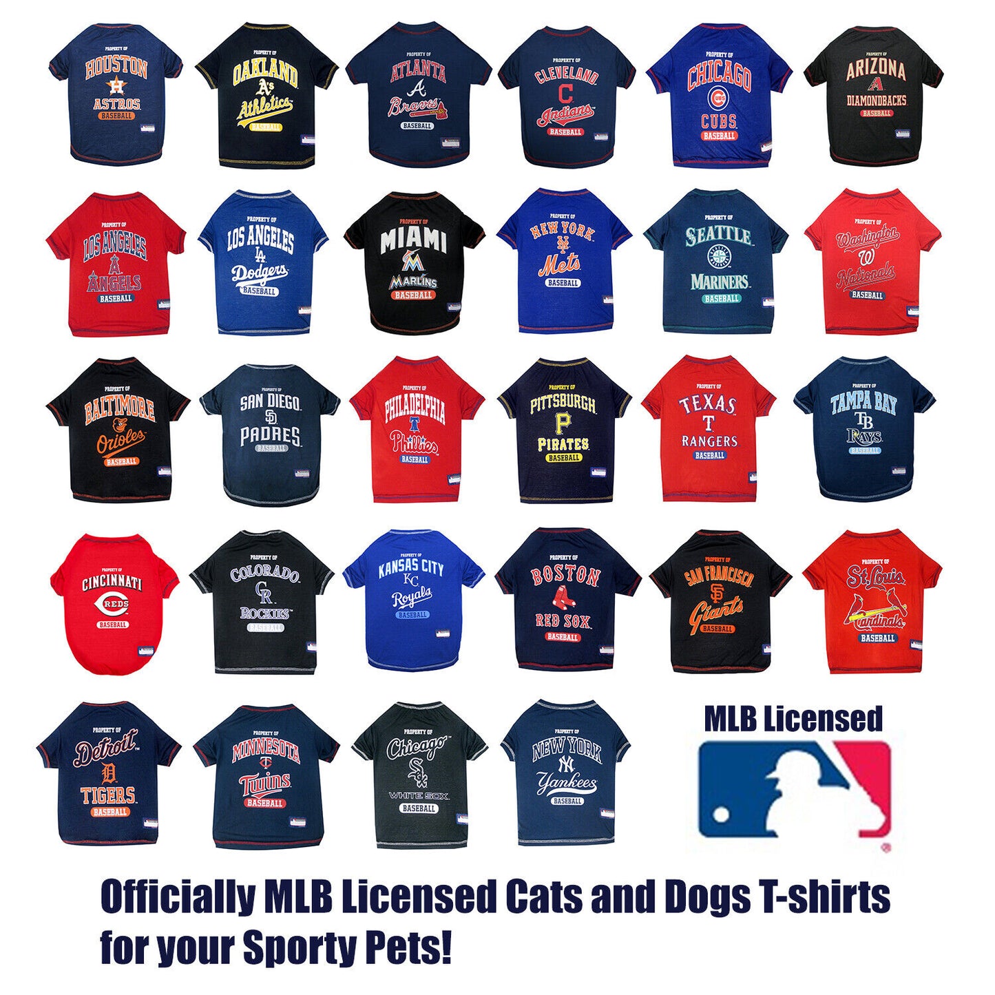 MLB Licensed Team Logo A-M Dog&Cat TShirt