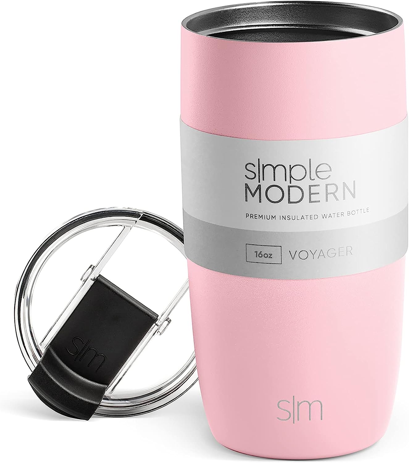 Simple Modern Voyager Travel Mug with Clear Flip Lid & Straw - 16oz