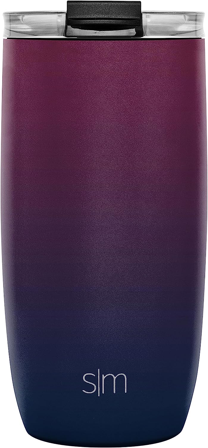 Simple Modern Voyager Travel Mug with Clear Flip Lid & Straw - 16oz