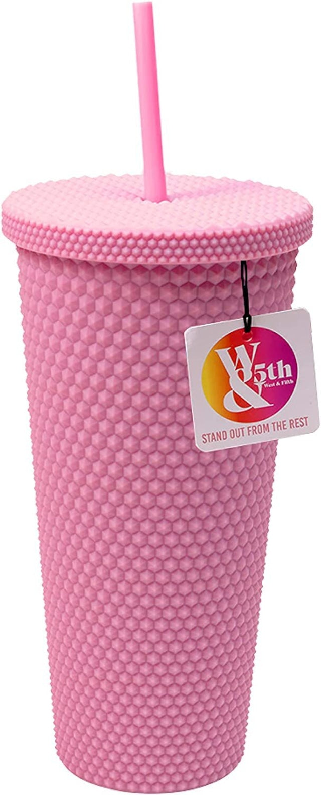 WEST&FIFTH Matte Studded Tumbler with Lid & Straw