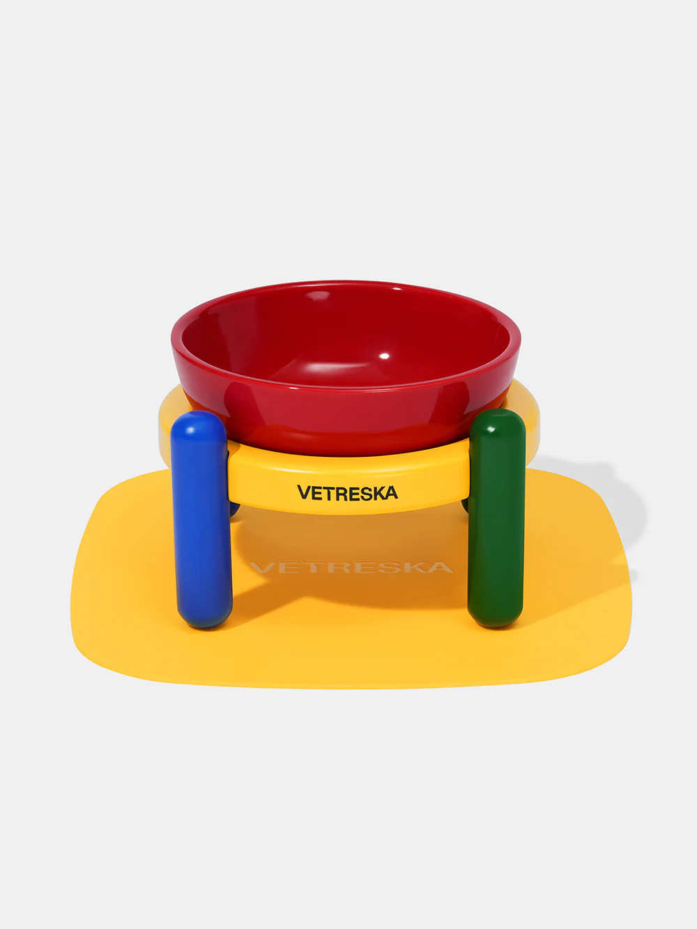 VETRESKA CHROMA PET BOWL & MAT SET