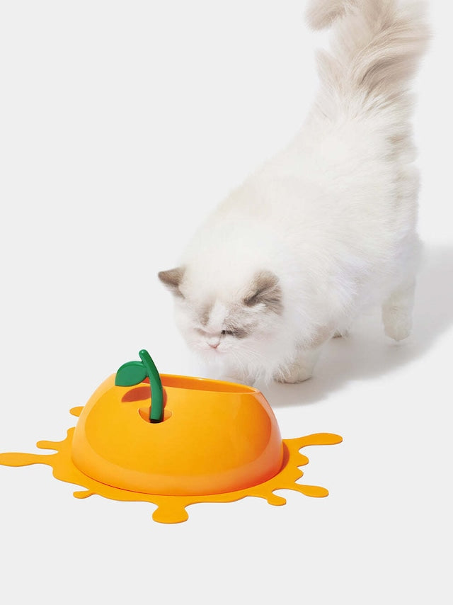 VETRESKA JUICY TANGERINE PET BOWL SET