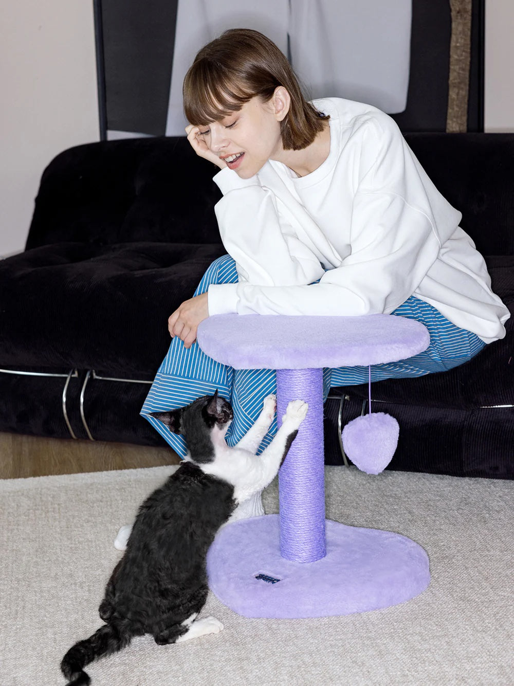 VETRESKA HEARTPURRPLE CAT CLIMBER - 2 PLATFORMS