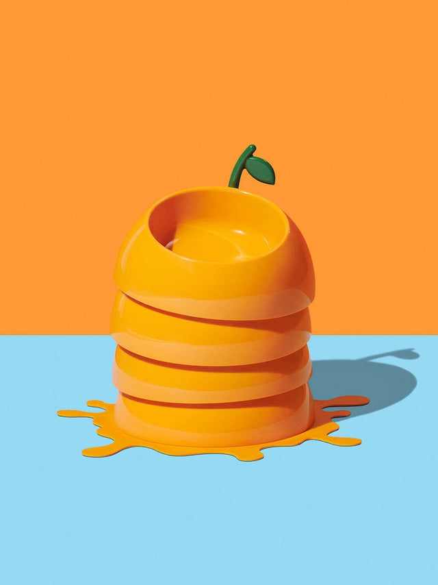 VETRESKA JUICY TANGERINE PET BOWL SET
