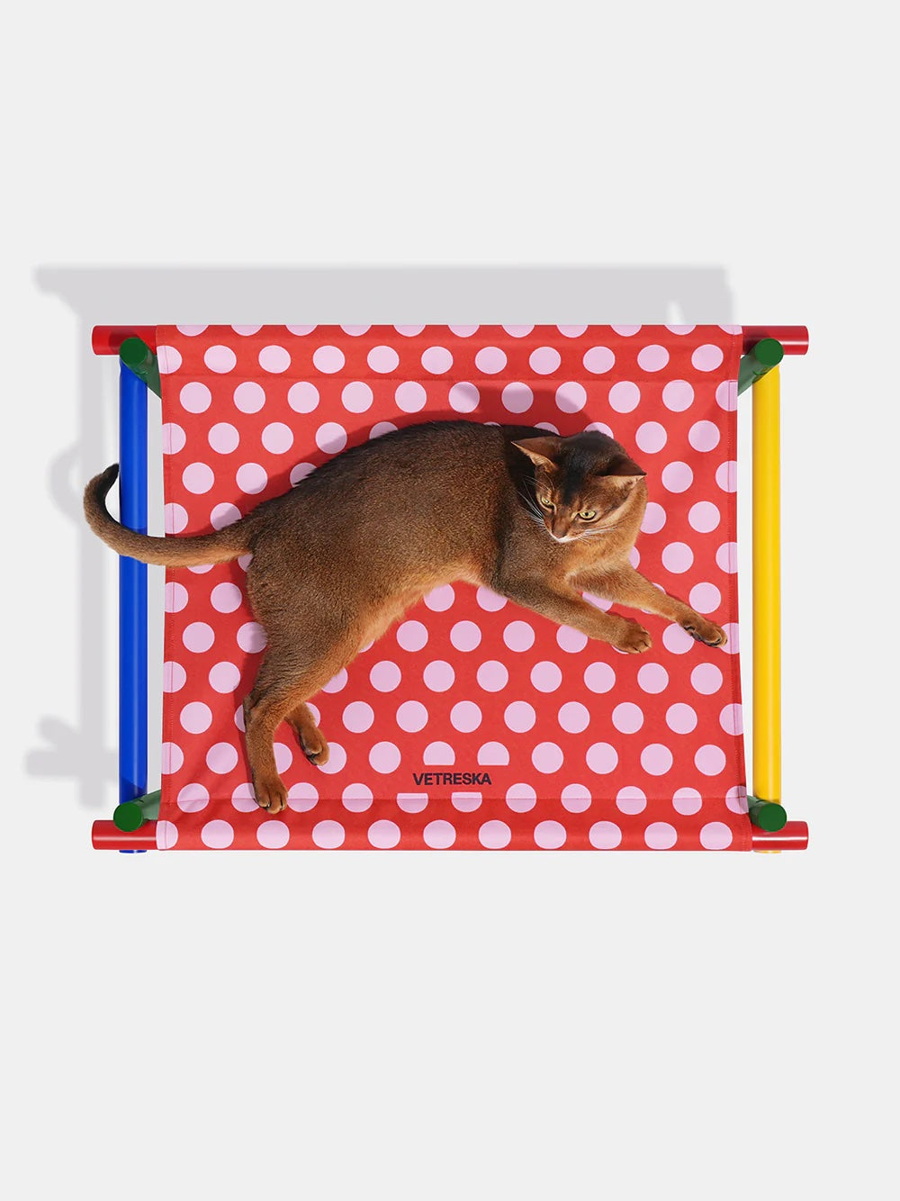 VETRESKA CHROMA ELEVATED PET BED -RED