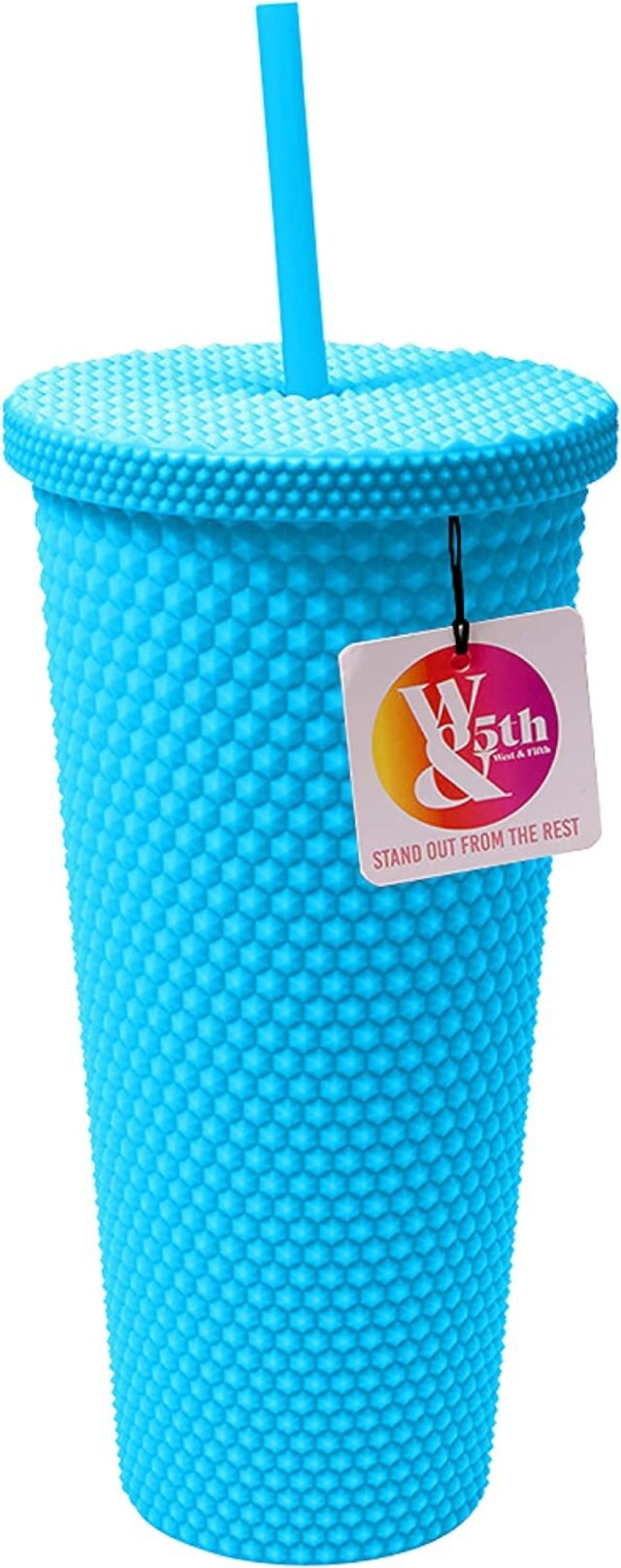 WEST&FIFTH Matte Studded Tumbler with Lid & Straw
