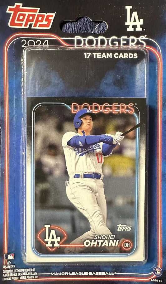 TOPPS  LOS ANGELES DODGERS 2024 FACTORY SEALED 17 CARD TEAM SET