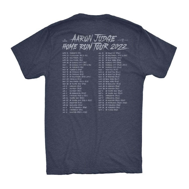 MLBPA Official Aaron Judge Home Run Tour 2022 T-Shirt Roto Wear