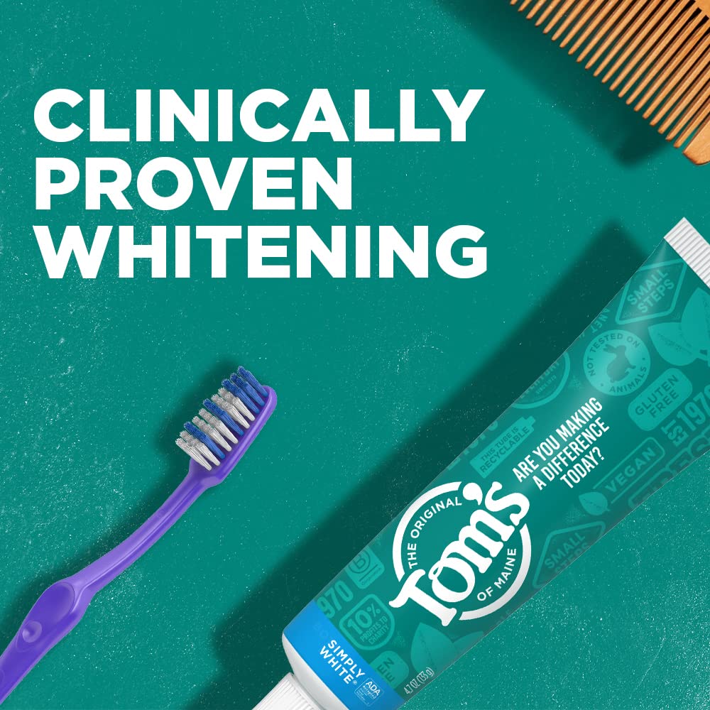 TOM'S OF MAINE SIMPLY WHITE TOOTHPASTE 4.7OZ