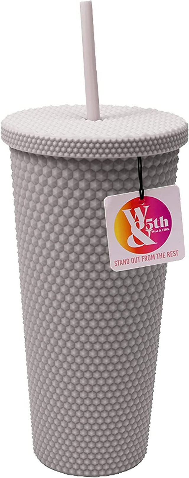 WEST&FIFTH Matte Studded Tumbler with Lid & Straw