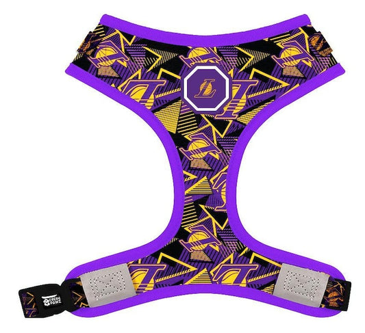 NBA Licensed LOS ANGELES LAKERS X FRESH PAWZ ADJUSTABLE MESH HARNESS