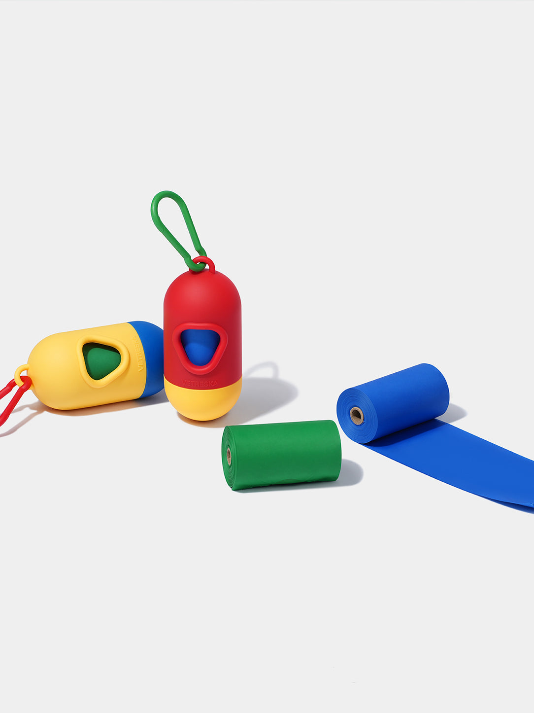 VETRESKA CHROMA PET POOP BAGS SET RED