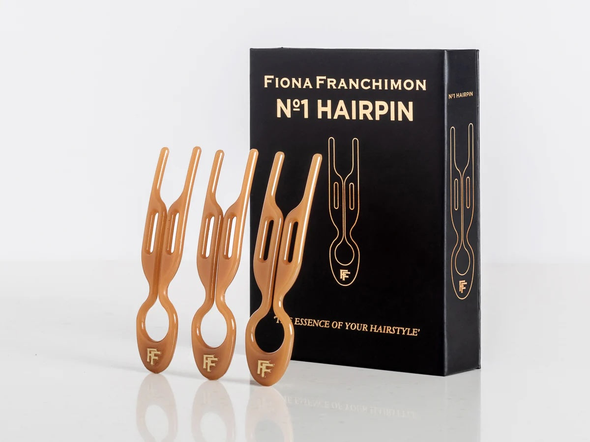 FIONA FRANCHIMON Nº 1 HAIRPIN SMOOH CARAMEL 3PC