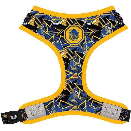 NBA Licensed GOLDEN STATE WARRIORS X FRESH PAWZ ADJUSTABLE MESH HARNESS