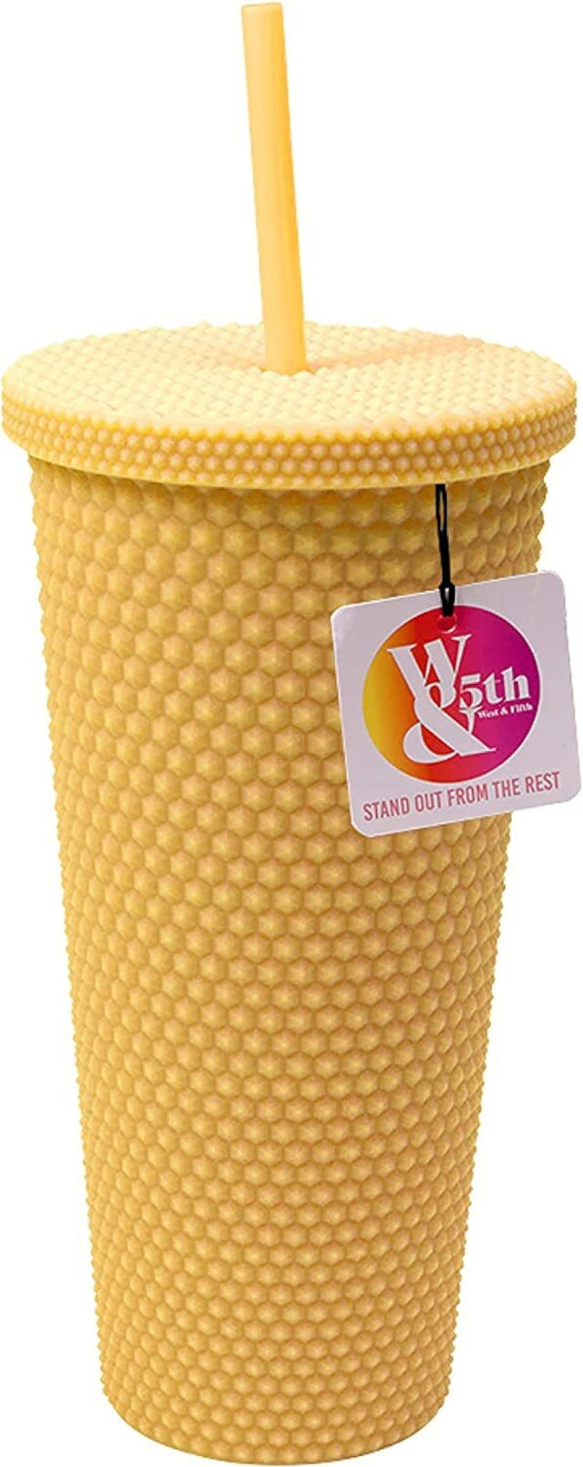 WEST&FIFTH Matte Studded Tumbler with Lid & Straw