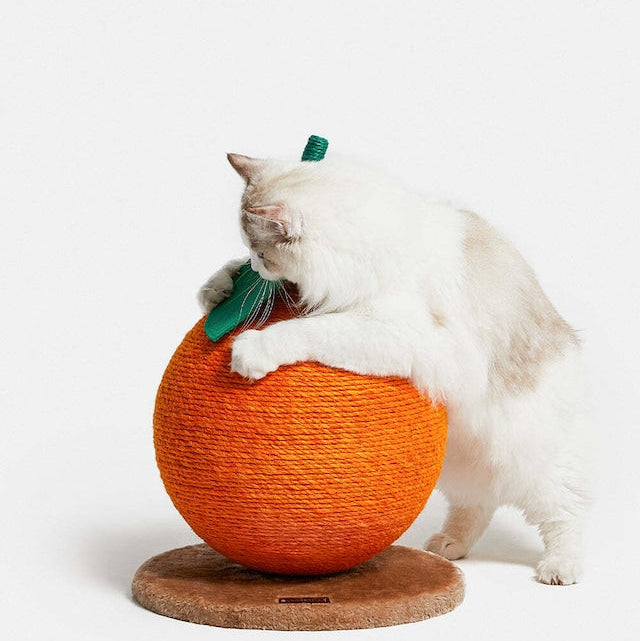 VETRESKA TANGERINE CAT SCRATCHING BALL