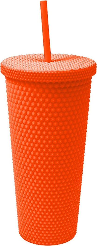 WEST&FIFTH Matte Studded Tumbler with Lid & Straw