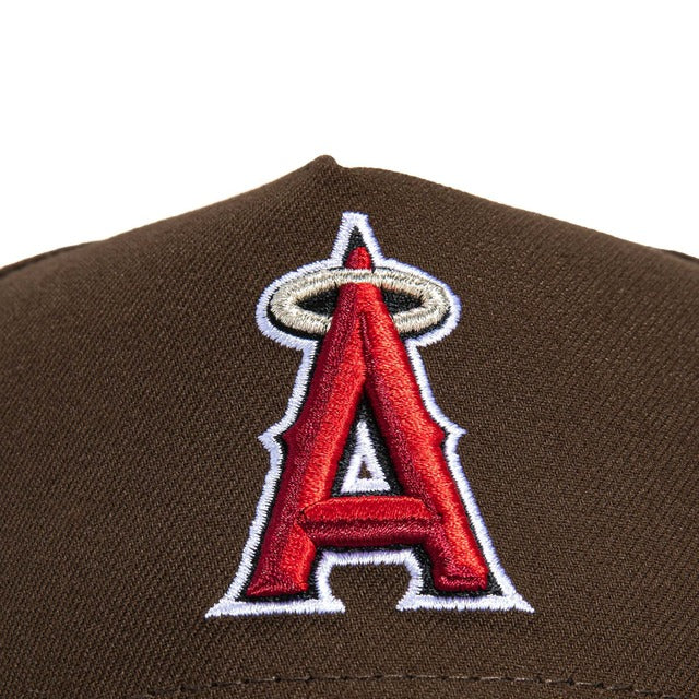 NEW ERA MLB 9FORTY A-FRAME LOS ANGELES ANGELS 50TH ANNIVERSARY PATCH SNAPBACK BROWN