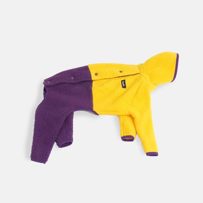 hosh Mars Half Fleece Jumper Yellow/Purple