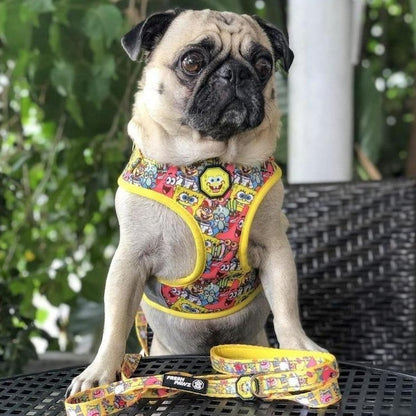 Official Licensed SPONGEBOB X FRESH PAWZ SB&FRIENDS ADJUSTABLE MESH HARNESS