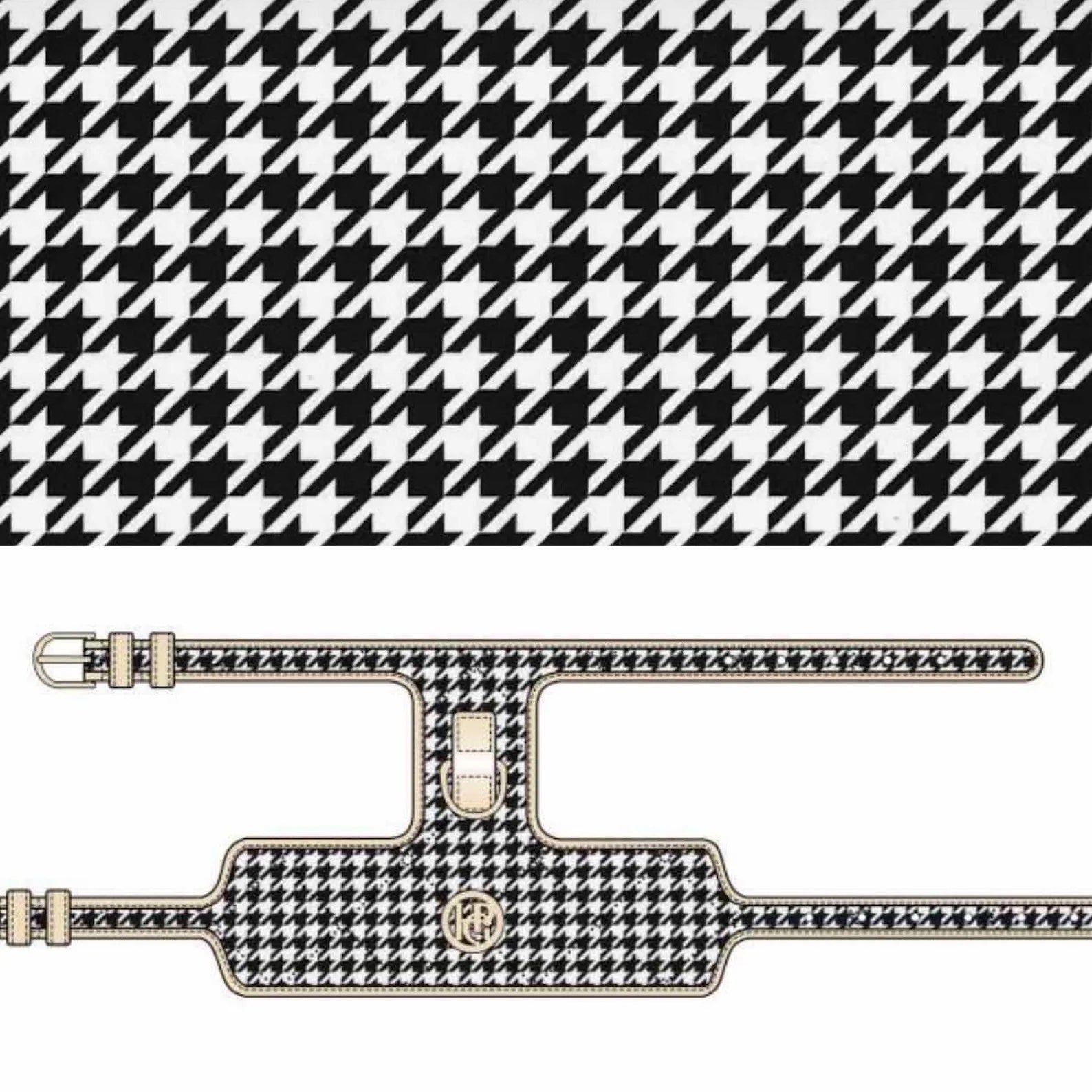 HGP Dog Harness-Houndstooth