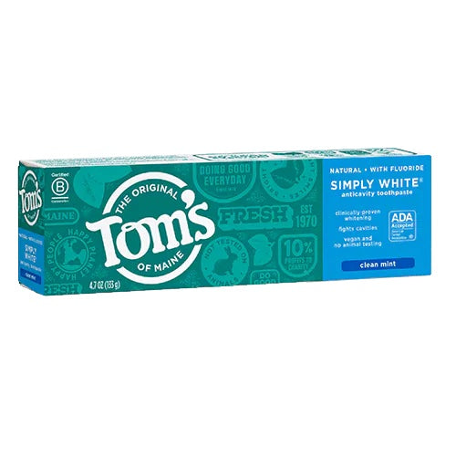 TOM'S OF MAINE SIMPLY WHITE TOOTHPASTE 4.7OZ