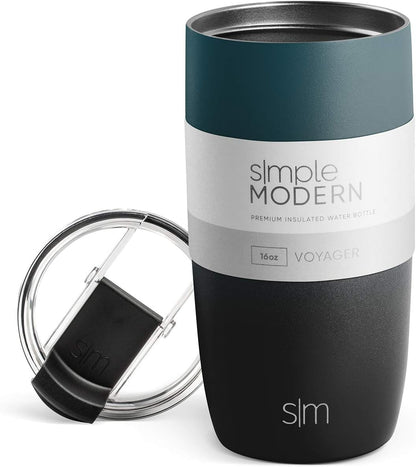 Simple Modern Voyager Travel Mug with Clear Flip Lid & Straw - 16oz